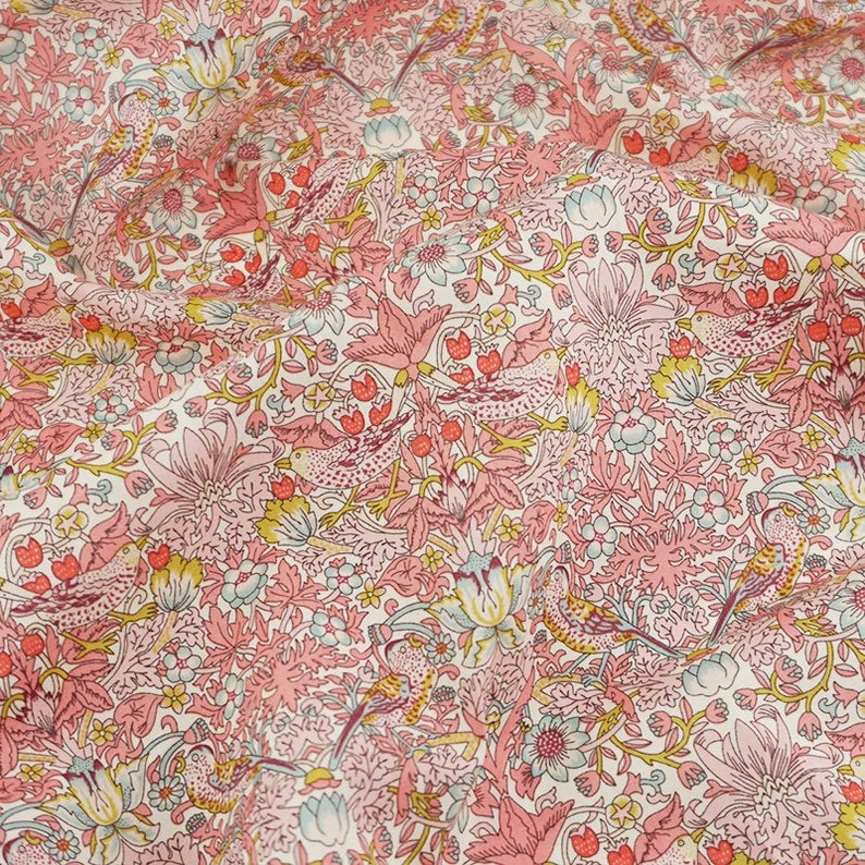 Liberty of London Tana Lawn - Strawberry Thief Pink