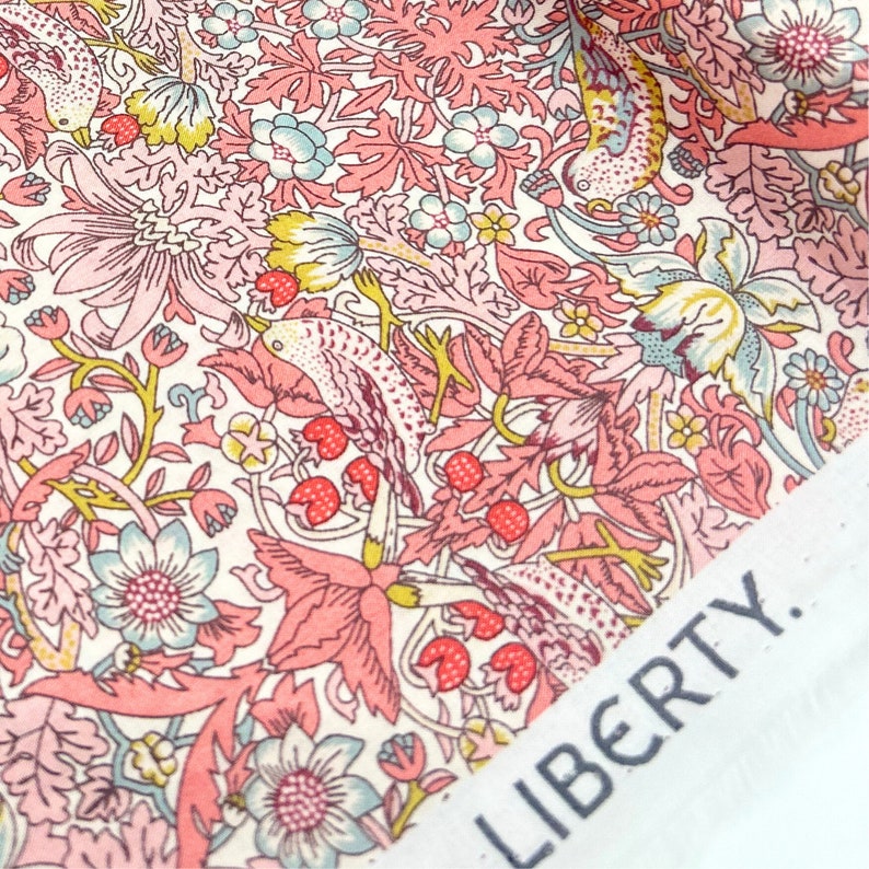 Liberty of London Tana Lawn - Strawberry Thief Pink