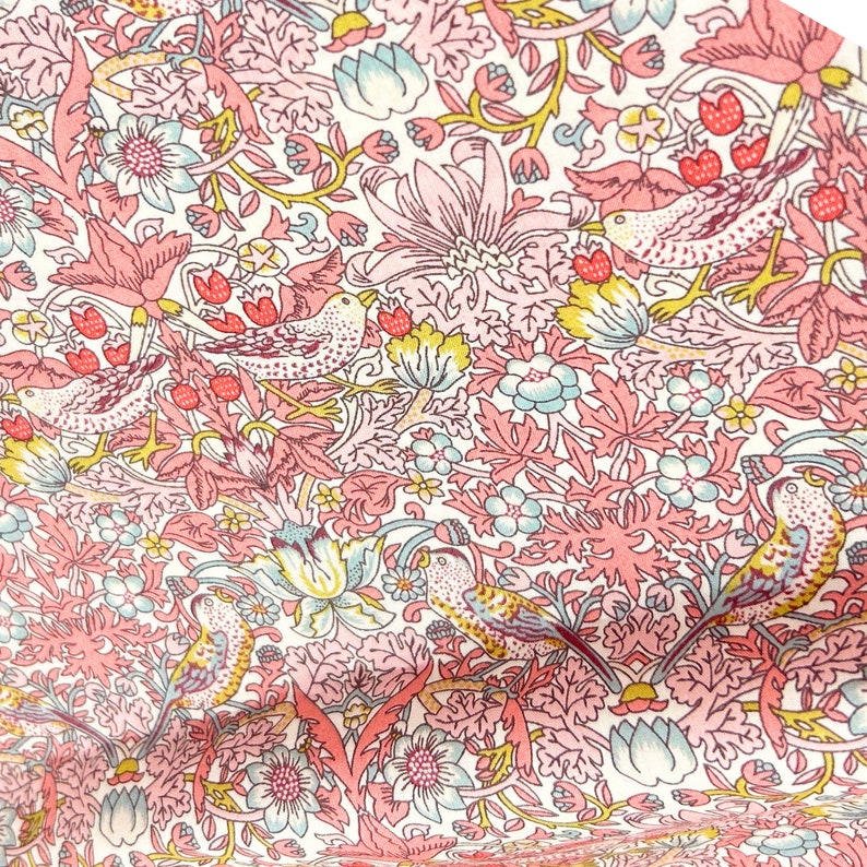 Liberty of London Tana Lawn - Strawberry Thief Pink