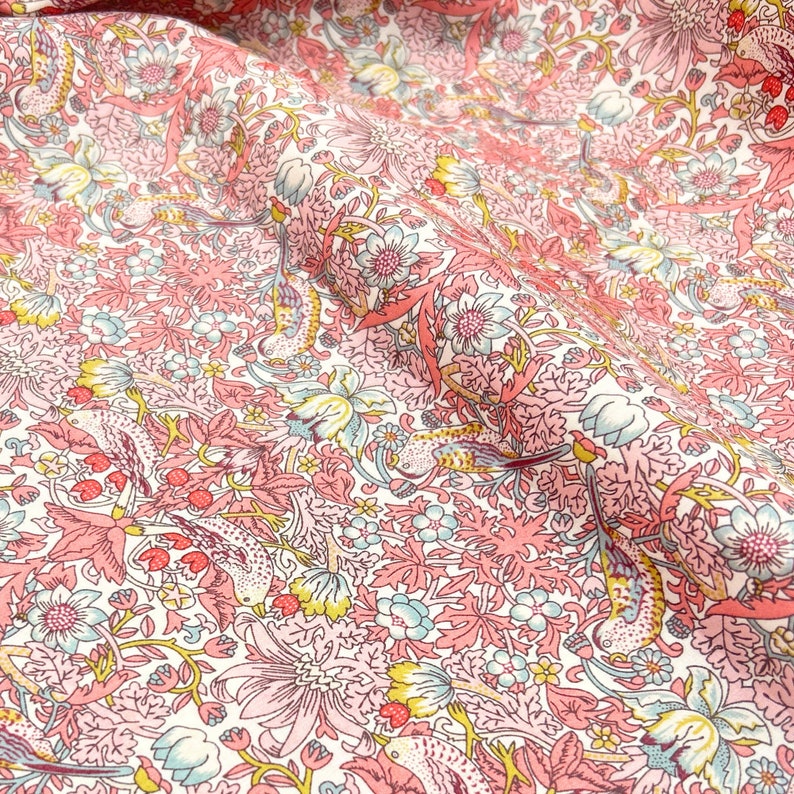 Liberty of London Tana Lawn - Strawberry Thief Pink