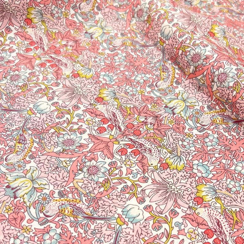 Liberty of London Tana Lawn - Strawberry Thief Pink