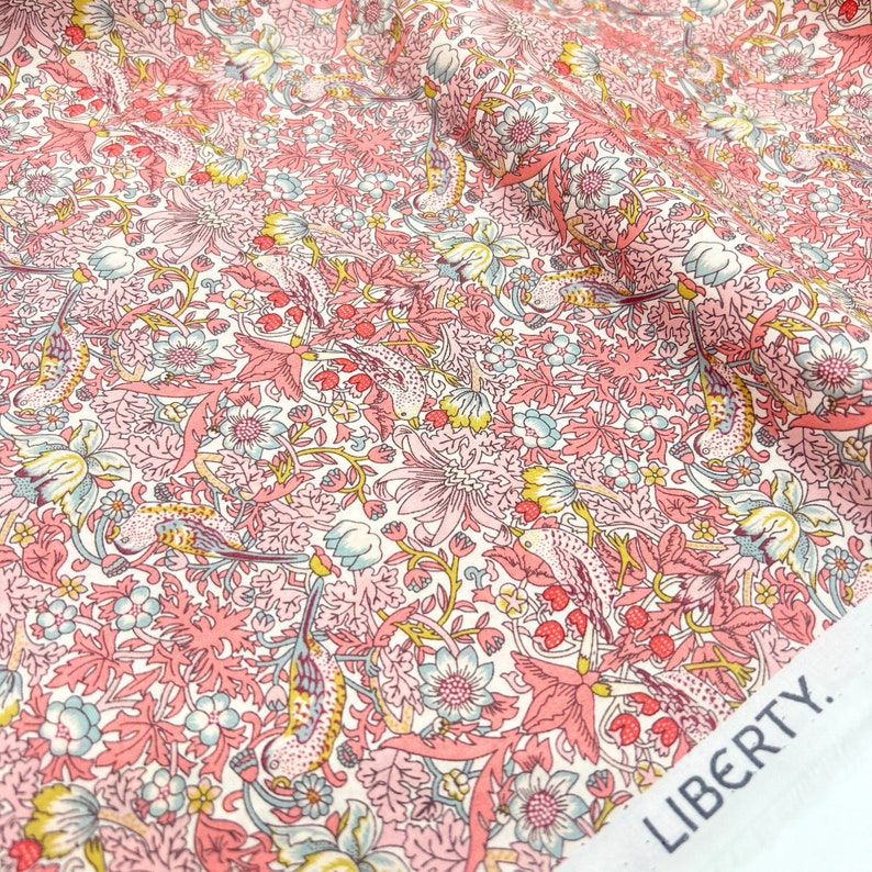 Liberty of London Tana Lawn - Strawberry Thief Pink