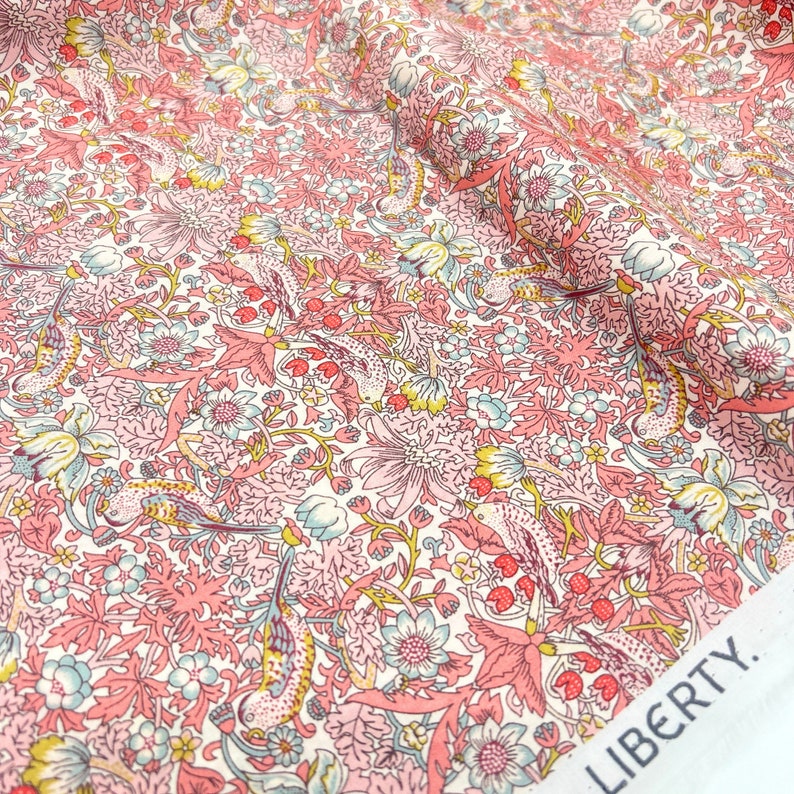 Liberty of London Tana Lawn - Strawberry Thief Pink