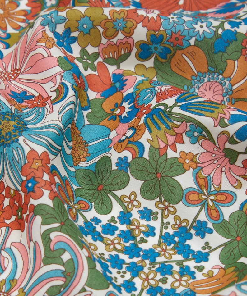 Liberty of London Tana Lawn - Rainbow Garden Green