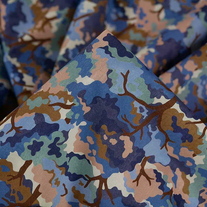 Liberty of London Tana Lawn - Woodland Camo Blue