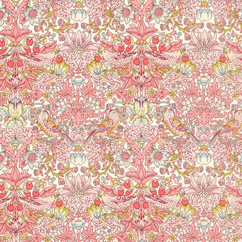 Liberty of London Tana Lawn - Strawberry Thief Pink