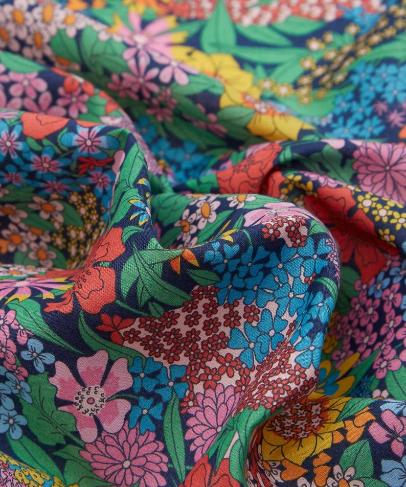 Liberty of London Tana Lawn - Ciara E Dark Blue